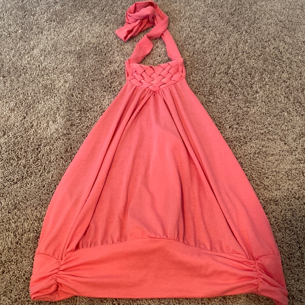 Pink halter top open back Charlotte Russe size small
